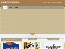 Tablet Screenshot of mainstreetdinergc.com